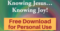 Knowing Jesus…Knowing Joy Bible Study of Philippians-Free download for personal use or to evaluate for your group